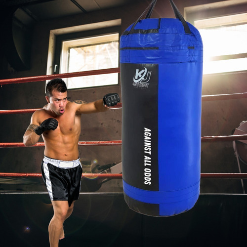 Saco De Boxeo Costal De Box Gordo Jr. 70 Kg Mma Muay Thai Color Azul
