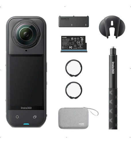 Câmera De Ação Insta360 X5 Kit Essential Bateria Stick 114cm