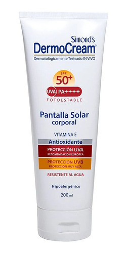 Patalla Solar Corporal Spf50 Mas Antioxidante 200ml Simonds