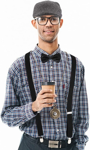 Disfraz Gatsby 1920s Conjunto Vestuario Tirantes P/ Hombre