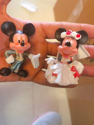 Figura Boda Mickey Y Minnie Mouse Recién Casados Pastel 7cm