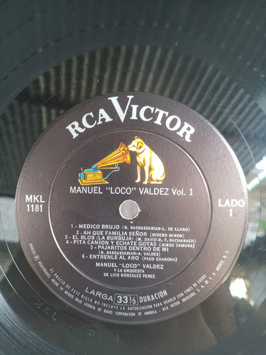 Lp Manuel Loco Valdes Rock Mexicano Rca Victor 1958 (Usado)