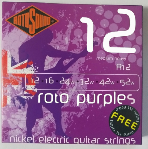 Imagen 1 de 2 de Cuerdas Guitarra Eléctrica Rotosound R12 Medium Heavy