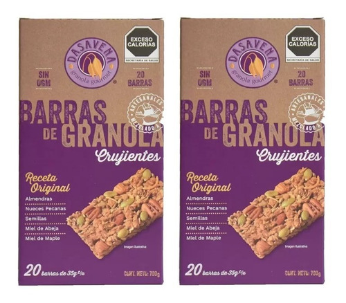 Dasavena Barras De Granola Crujientes Pack 2 Cajas