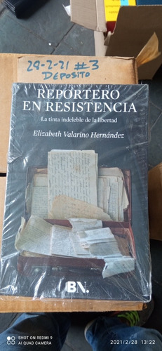 Libro Reportero En Resistencia. Elizabeth Valarino Hernández