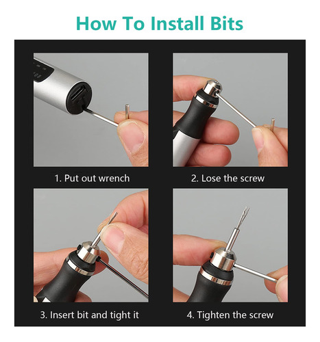 Fainat Boligrafo De Grabado Recargable Por Usb Con 35 Bits,