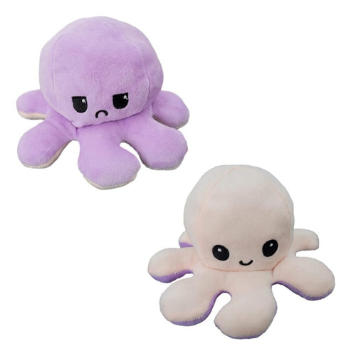 Peluche Pulpito Pulpo Reversible Rosa Lila