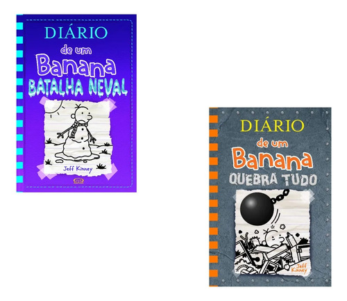 Kit C/2 Livros Diário De Um Banana: V. 13 E 14 (capa Dura) + Brinde