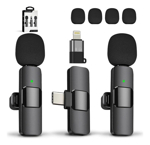 Mini Micrófono Inalámbrico Usb Tipo C Y Lightning Para Iphon