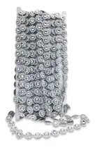 Comprar 3 Rollos Falso Strass Florcitas 10mm X 9mts C\u002Fu Plateado.