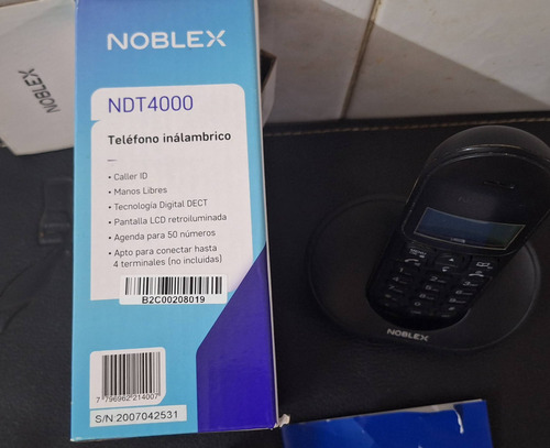 Teléfono Inalámbrico Noblex Ndt4000 No Se Ve Las Letras Led Negro (Usado)