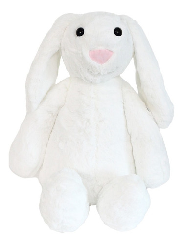 Peluche De Conejo/conejito 32 Cm Pelucheria Color Blanco