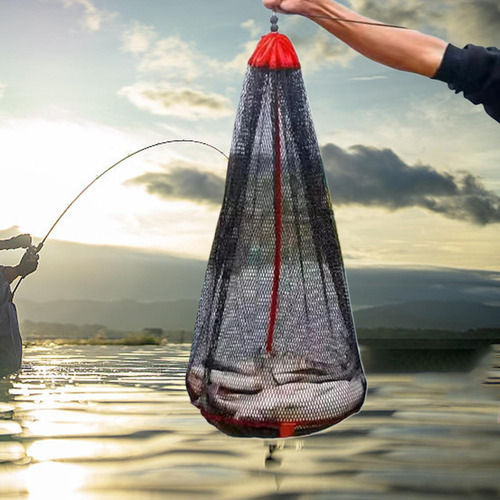 Bolsa De Pesca Con Cordón, Bolsa De Red De Pesca De Nylon Po
