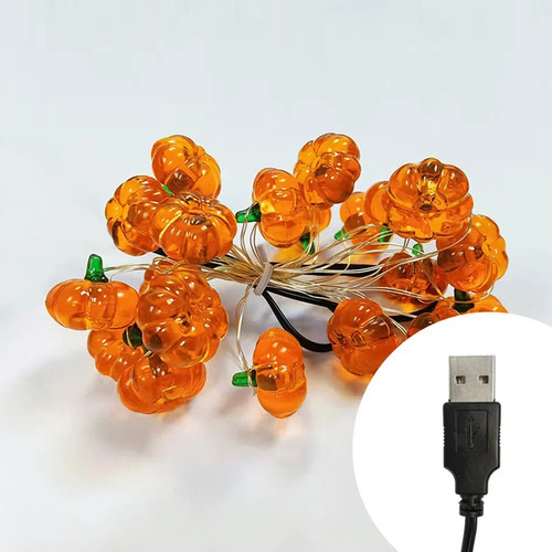 Fiesta De Cuerdas De Calabaza Led De Halloween