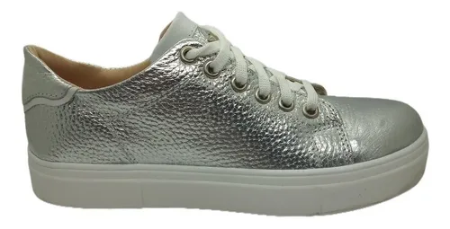 Zapatillas viamo plateadas hot sale