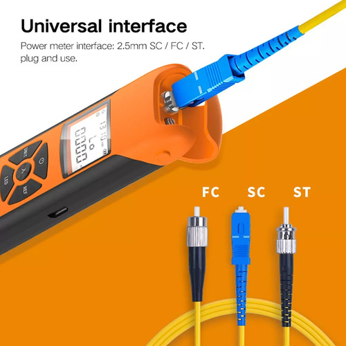 Mini Testador De Fibra Óptica Recarregável
