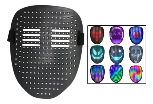 Máscara De Led Leve Para Halloween, Máscara Iluminada Para