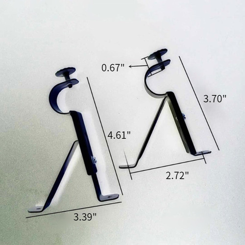 2 X 2 Soportes Para Barra De Cortina, Soporte Universal