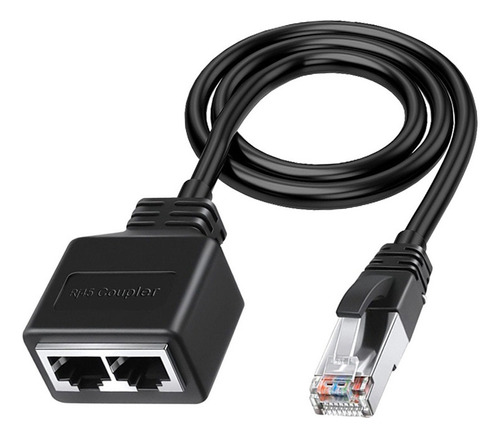 Adaptador Lan Ethernet Rj45 Macho A 2 Hembra Splitter Rj45 1