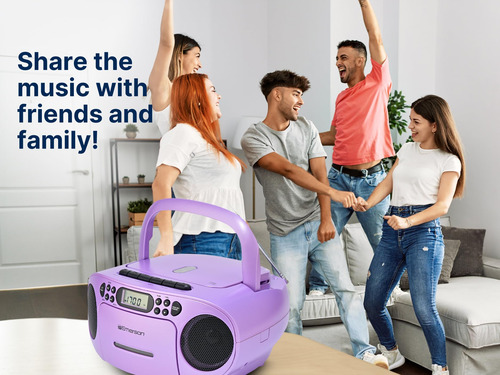Reproductor De Cd Portátil Emerson Boombox Con Reproductor D