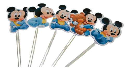 50 Topper Tag  Para Doces Mickey Baby Cod 01