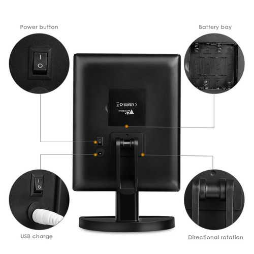Espejo Led Superstar Magnifying Mirror Touch/ Quecompraras