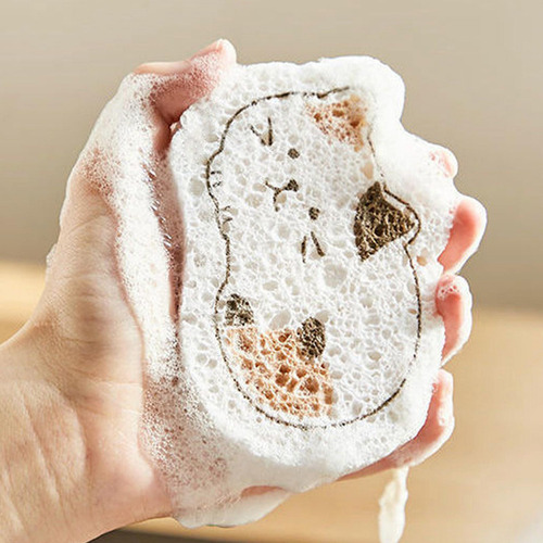 2 Piezas De Esponja De Celulosa Limpieza Profunda Multiusos