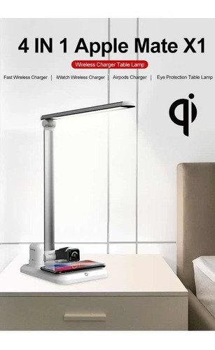 Velador Led Con Cargador Qi - Incluye Adaptador 220v 3.2a