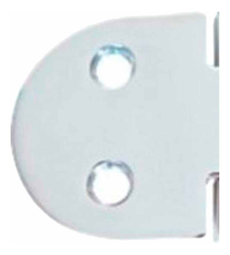 Dobradiça Inox 4 Furos Arredondada 39x37x2mm