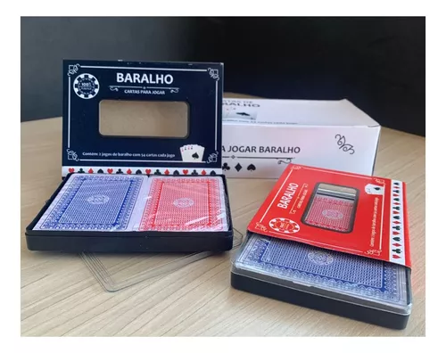 Kit Jogo Cartas Baralho Plástico Naipe Grande Truco 6 Jogos