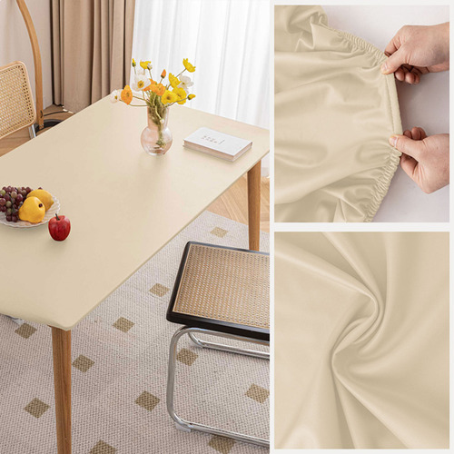 Leather Elastic Tablecloth Waterproof Oilproof Table Cover