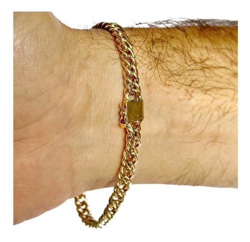 Pulseira Nil Elo Duplo Ouro 18k 750 21 Cm