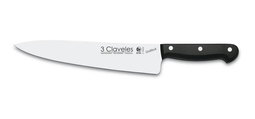 Cuchillo Cocinero 10   25cm Largo De Hoja 3 Claveles Español