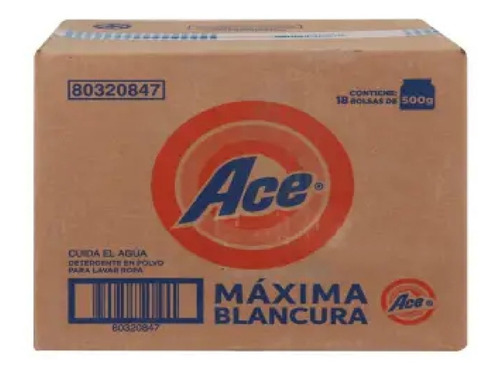 Detergente En Polvo Ace 18 Pzas 500 G