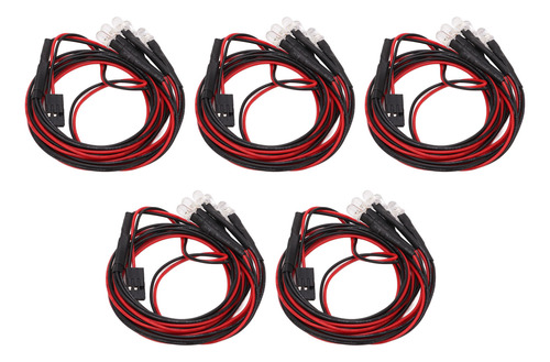 Kit De Luces Led De Coche Rc De 5 Mm, Color Blanco, Superbri