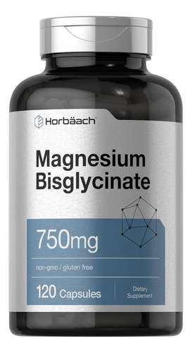 Suplemento En Cápsula Horbaach Bisglicinato De Magnesio X 0mg