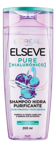 Shampoo Elseve Pure Hialurônico 200ml - Kit Com 3 Unidades