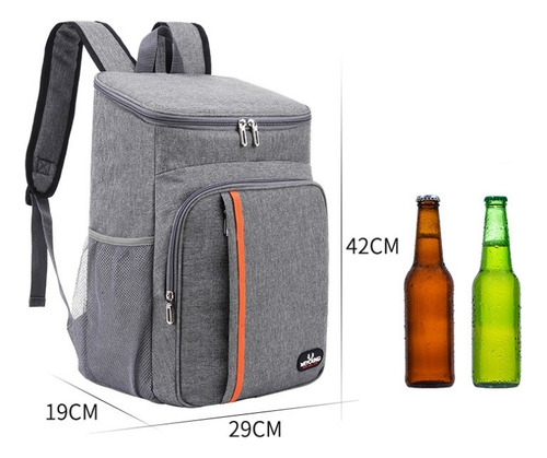 Mochila Térmica Portátil Negra 18 L Weyoung Ideal Para Viaje Negro Liso