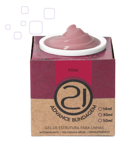 Gel Advance Blindagem Pink 30ml - Nails 21