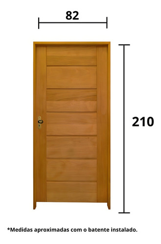 Kit de puerta de madera Bbb, 210 x 82 cm, abatible, 14 cm, cierre Wt