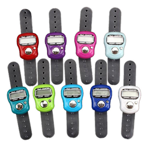 Anillo De Mano Electrónico Lcd Para Tejer Hileras, Contador