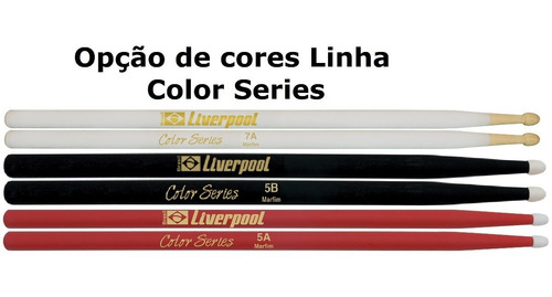 Baqueta 5a Color Ponta De Nylon Marfim Liverpool Lc 5an