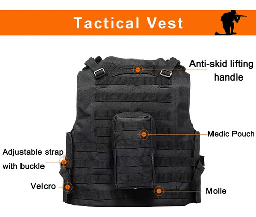Chaleco Táctico Ligero Chaleco De Paintball Ajustable Con