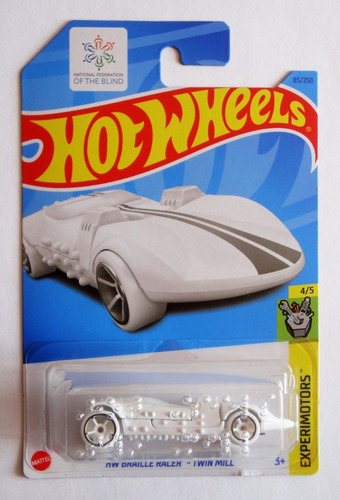 Hot Wheels 2023, Braille Racer Twin Mill -85/250- ( Blanco )