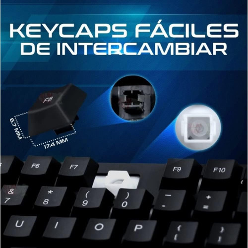 Teclado Gamer Simil Mecánico Modelo Kr-6300 Usb Luces Rgb