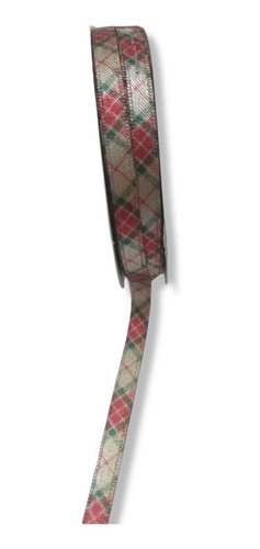 Imagen 1 de 5 de Cinta Decorativa Para Navidad Cuadrille Finita 6mm X10 Mts