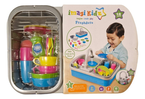 Fregadero De Cocina Con Utensilios Y Canasta Imagi Kidz