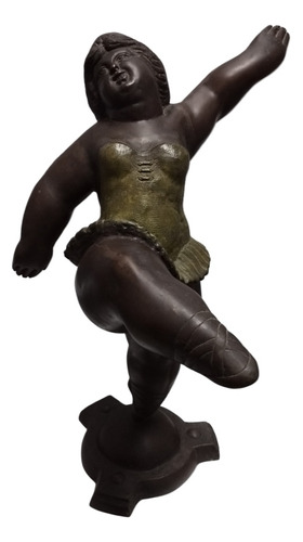 Figura Escultura Bailarina Gorda Firmada Mide 53cm