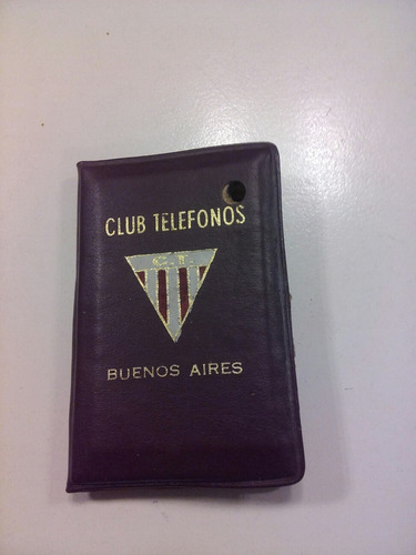 Antiguo Carnet Club Teléfonos De Buenos Aires