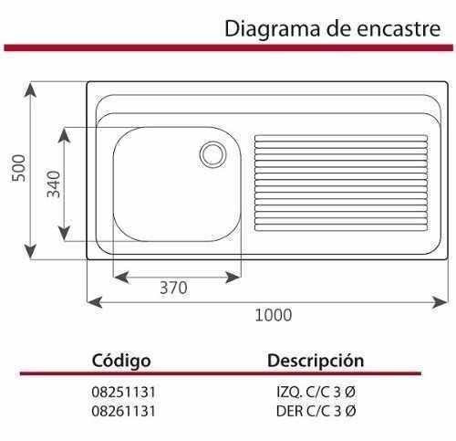 Fregadero Teka Sobreponer 100.50 1c 1e Der C/c 3ø 8261131